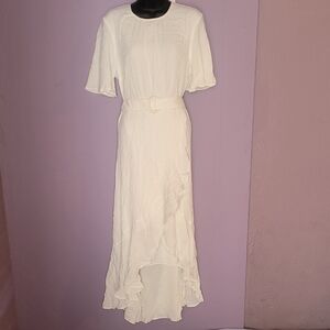 French Connection White High Low Dress